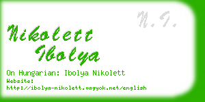 nikolett ibolya business card